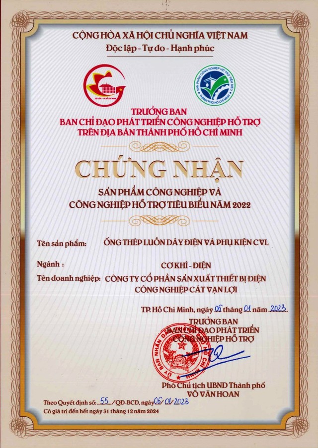 Ống luồn dây điện CVL là sản phẩm công nghiệp hỗ trợ tiêu biểu TP.HCM 2022 - Ảnh 3.